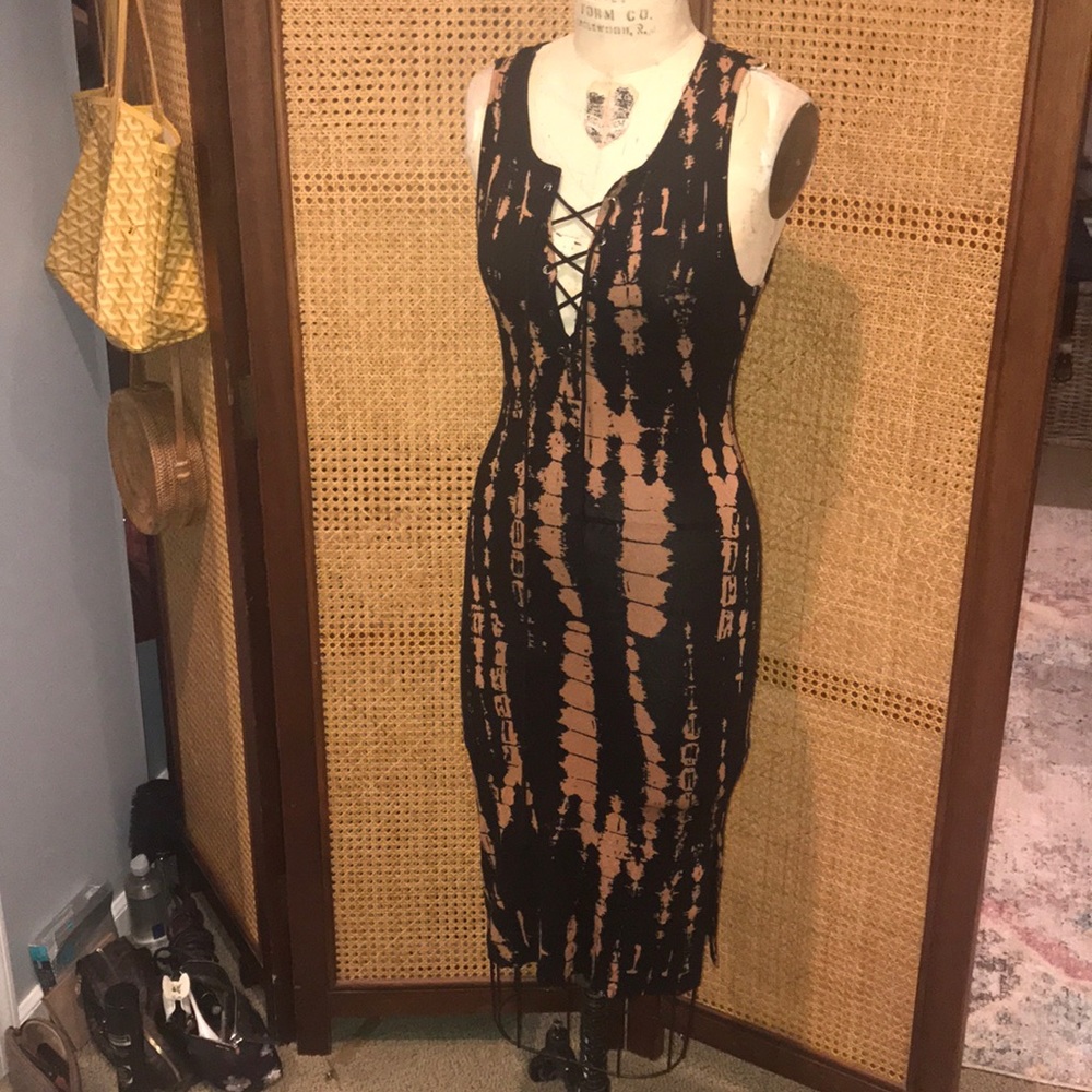Lace up Midi Bodycon